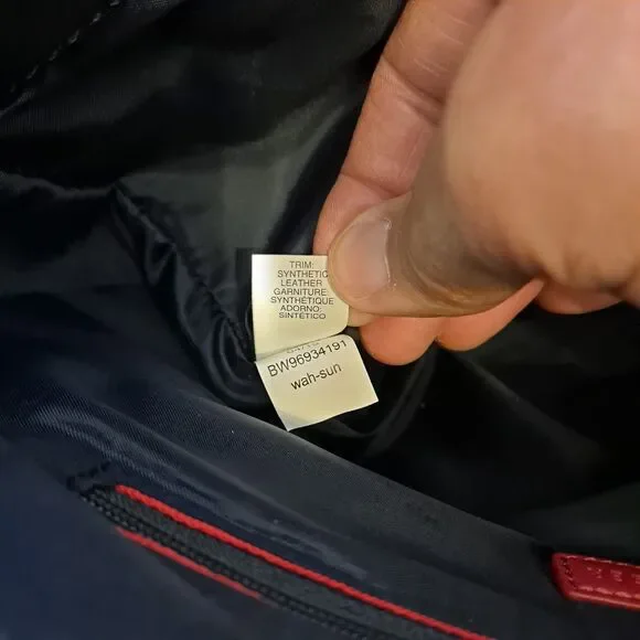 Tommy Hilfiger Shopper Tote Bag Signature TH Pattern Black 9-1/2"×10"×2-1/2" - Picture 12 of 15